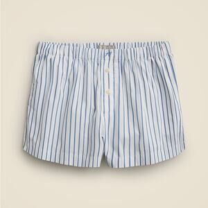 J.Crew Cotton Pajama Boxer Shorts Striped Large NEW
